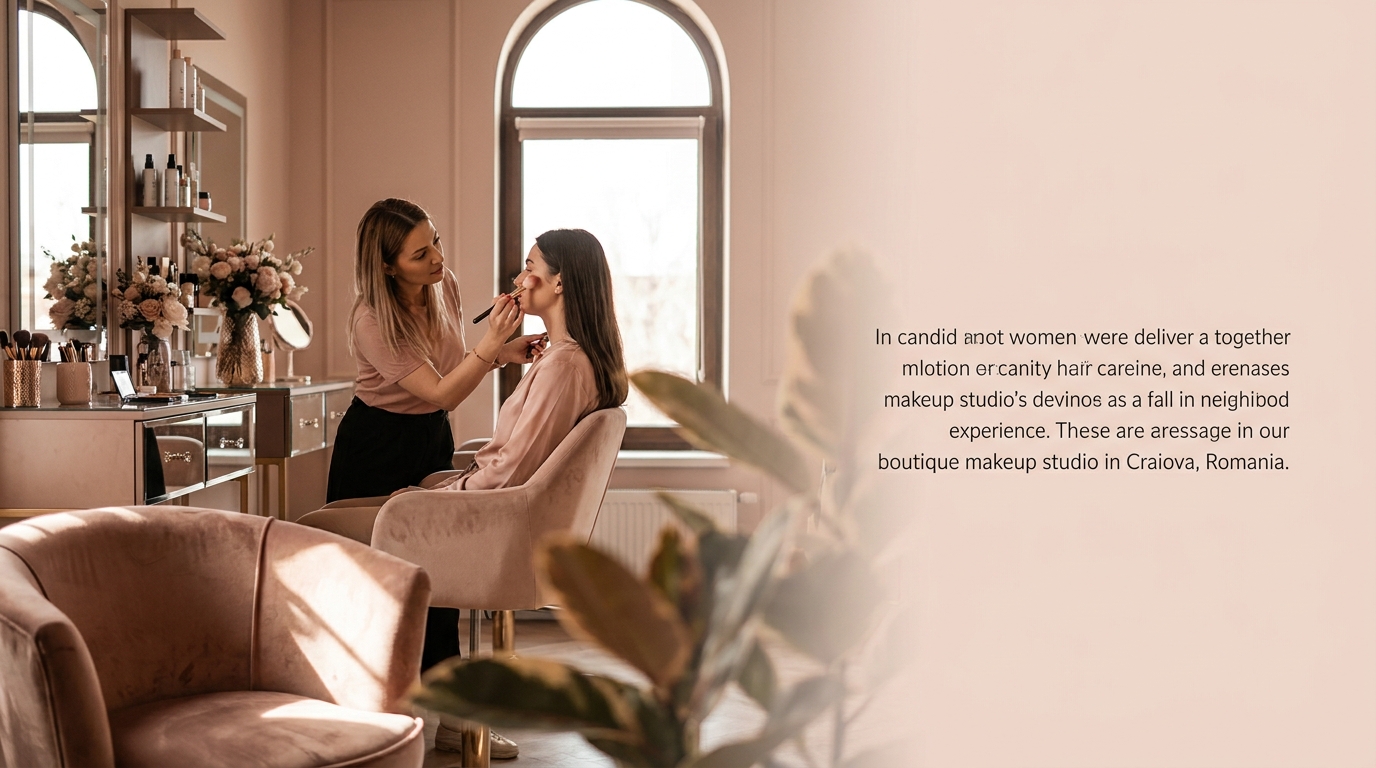 Salon de înfrumusețare Andreea Dumitrescu Studio – interior elegant cu scaun și oglindă